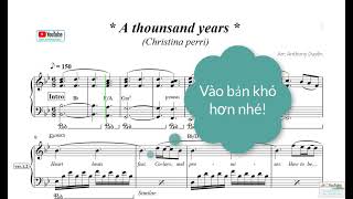 Christina Perri - A Thousand Years (Piano Cover + sheet free)