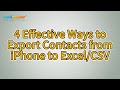 How to Export Contacts from iPhone to Excel/CSV in 4 Ways
