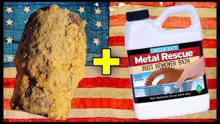 Metal Rescue Rust Remover Bath Review \u0026 Civil War Artillery Shell Restoration