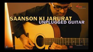 Saanson ki Jarurat hai Jaise (Guitar Unplugged) | Aashiqui 1 Movie Song Leads, Chords, Tabs, Lesson