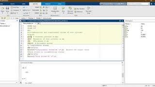 Stresses on a Thin cylinders |MATLAB |Scripting |Mechanical