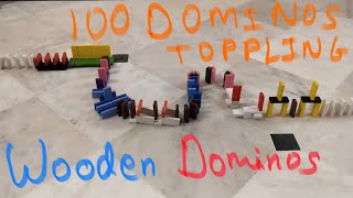 100 Dominos toppling