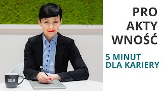 5 minut dla kariery 👔 #3 Proaktywność | Doradca Kariery SGH