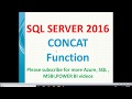 CONCAT Function in SQL Server | SQL Concat function