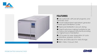 18 Litre D Series “B” Class Benchtop Autoclave