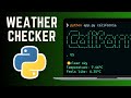 Build Weather Checker CLI App -  Python programming + OpenWeatherMap API