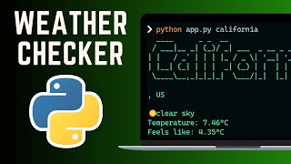 Build Weather Checker CLI App - Python programming + OpenWeatherMap API