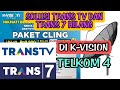 solusi terbaru trans tv dan trans 7 hilang di k-vision satelit telkom 4 c band