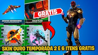 FORTNITE SKIN OURO E 6 ITENS GRATIS TEMPORADA 2 CAPITULO 3, ERRO NO PACOTE INICIAL TEMPORADA 2