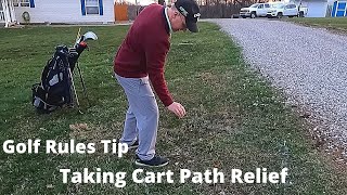 Golf Rules Tip- Taking Cart Path Relief