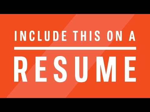 What information should be included on a resume?