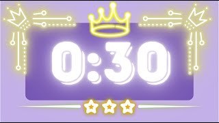 Royal Neon Focus 👑💡 | 30 Second Timer to Rule Your Time