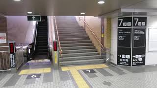 下関駅 6・7番ホームのエスカレーター