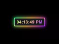 Digital Clock with Colorful Glowing Effect using HTML CSS & JavaScript