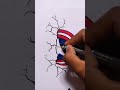 Captain America shield drawing easy steps /tutorial/ #shorts #explore #captainamerica #drawing