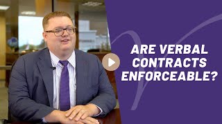 Are Verbal Contracts Enforceable? by Ian Richardson