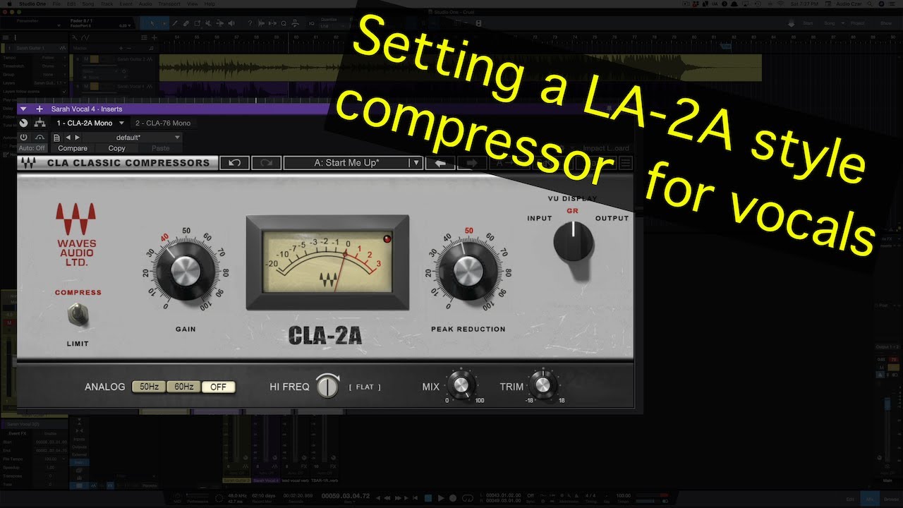 Setting LA-2A Style Compressors On Vocals - Waves CLA-2A - YouTube