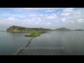 Widfe shot of Sendra island in the Loktak Lake