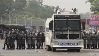 Water cannon fired on protesters in Naypyitaw