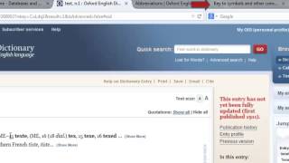 Using the Oxford English Dictionary (OED)