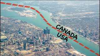 The largest cities that lie on the US-Canada Border