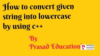 #c-program to convert given string into lowercase #strlwr( )