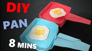 Easy Origami Frying Pan in 8 mins | How to make paper pan for cooking