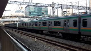 上野東京ライン東海道線直通　E231系1000番台U520編成+E233系3000番台U233編成　田町通過