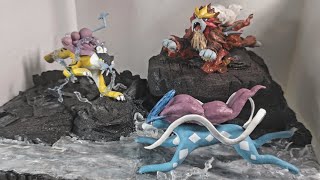 【ポケモン金銀】エンテイ、ライコウ、スイクンのフィギュアを合体してみた！