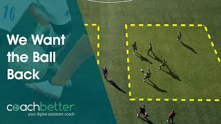 Rondo with transition | Soccer drill | coachbetter