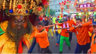 東港七角頭出神轎恭迎【四湖參天宮開基祖關聖帝君】蒞臨聖駕｜由鎮海宮七府代巡帶領下一一拜會七角頭各宮廟｜雲林四湖參天宮開基祖關聖帝君順遊屏東平安賜福敦誼會香