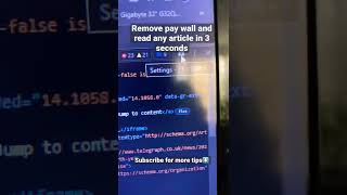 How To Read Any Article And Remove Pay Walls With This Tech Hack Shorts Lifehack Techtips
