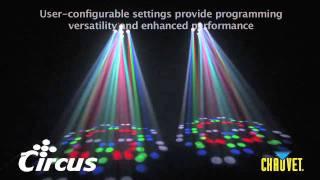 Circus is a dazzling multi-colored LED effect light  from CHAUVET lighting