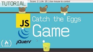 JavaScript / jQuery GameDev Tutorial: Catch the Eggs