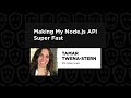 Making My Node.js API Super Fast - Tamar Twena-Stern, Node Congress 2024