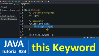 Java Tutorial #23 - this Keyword in Java Programming (Constructor)