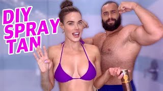 DIY Tanning at Home w/ Miro/Rusev! | Lana WWE | CJ Perry