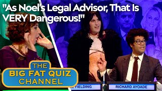 Noel Fielding Falls Off Chair And Consults Legal Advisor | Big Fat Quiz Of 2013
