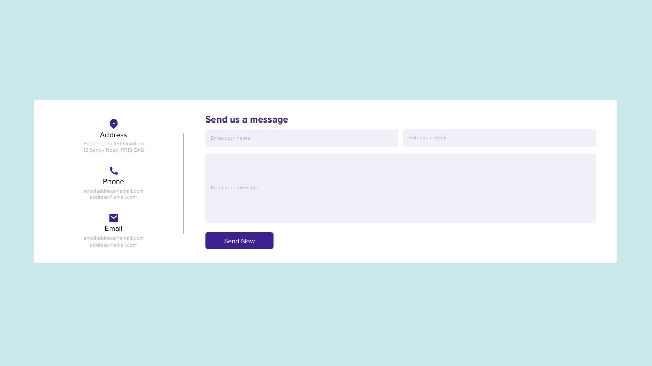 How To Create A Responsive Contact Form Using HTML & CSS - YouTube