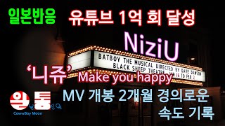 [일본반응]유튜브 조회 횟수 1억회 달성'니쥬' Make you happy 개봉 2개월만에 기록