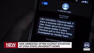 Arrest made after USU hazmat evacuation