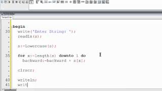 Free Pascal Program Tutorial 25 - Palindrome Strings - Lazarus