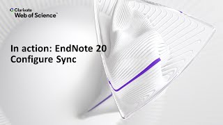 In action: EndNote 20 (Windows) Configure Sync