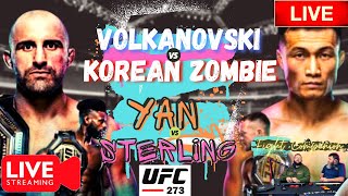 🔴 UFC 273  Alexander Volkanovski vs. Korean Zombie FIGHT COMPANION!