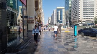 Abu Dhabi UAE Walk: Explore HAMDAN STREET - Expat's most famous street via E9-02 to Capital Park