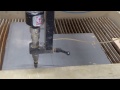 Cutting a part on the Omax WaterJet