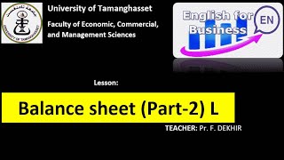 Balance sheet Part 2L