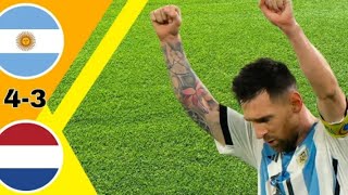 مباراة جهنمية🔥🔥 الأرجنتين ~ هولندا 2-2 (4×3) كأس العالم 2022 وجنون حسن العيدروس جودة عالية 4k
