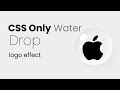 CSS Water Drop Logo Effect | Html CSS Dropmorphism #csseffect #topcsseffects