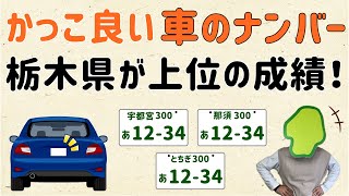 【ランキング上位！】かっこいい車のナンバーランキング、栃木の成績は？【群馬と栃木の「おとなり劇場」】